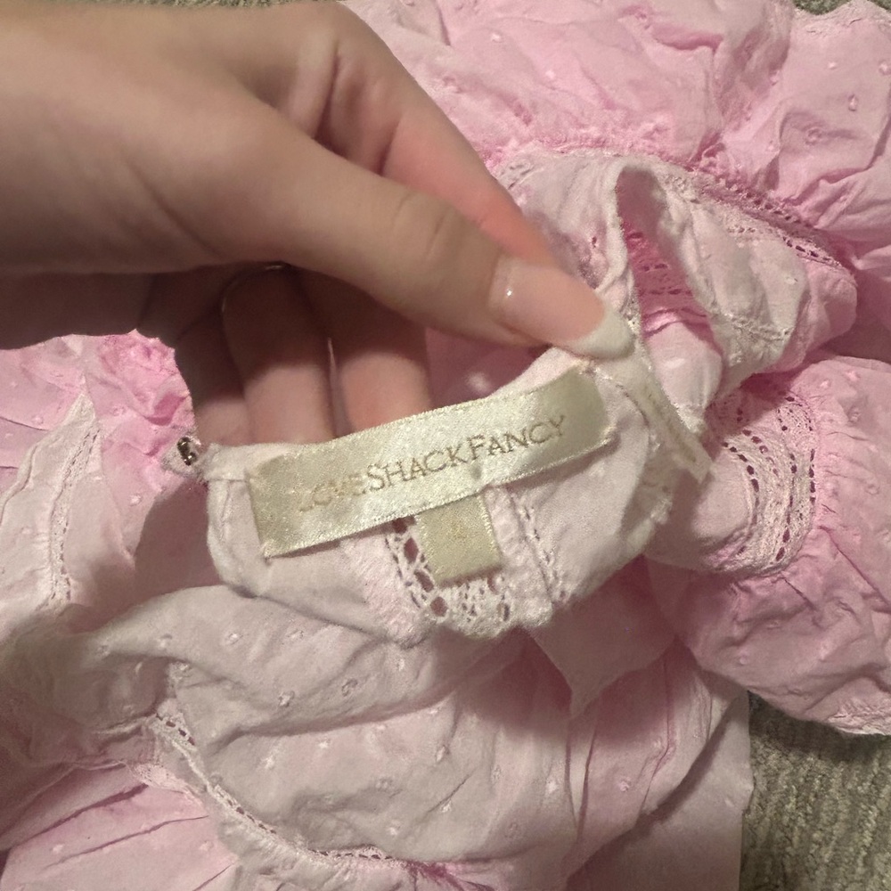LoveShackFancy Natasha heritage mini dress in peony pink - Picture 4 of 4
